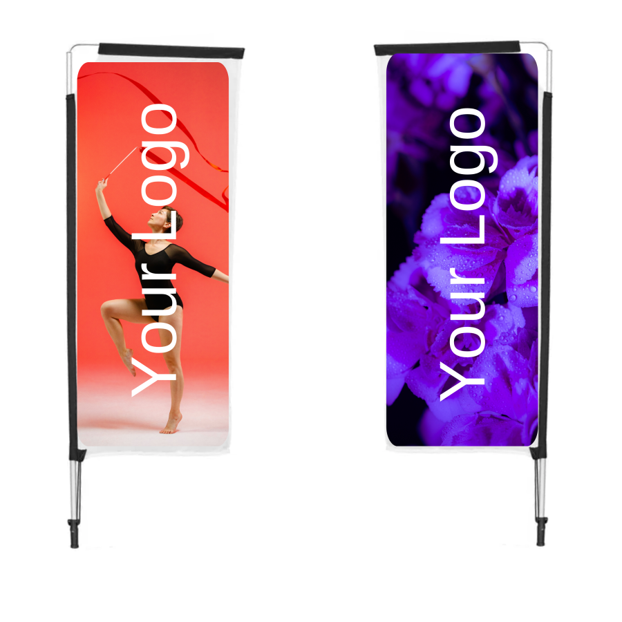 2 x Branded Telescopic flags.